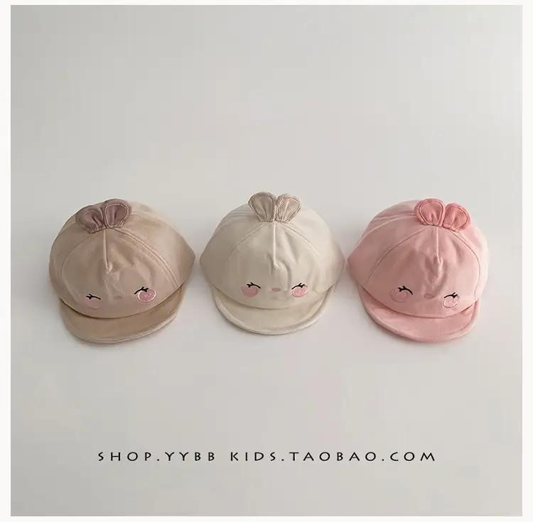 Baby Peaked Cap for Baby Girls Pink White Winter Windproof — feature 2