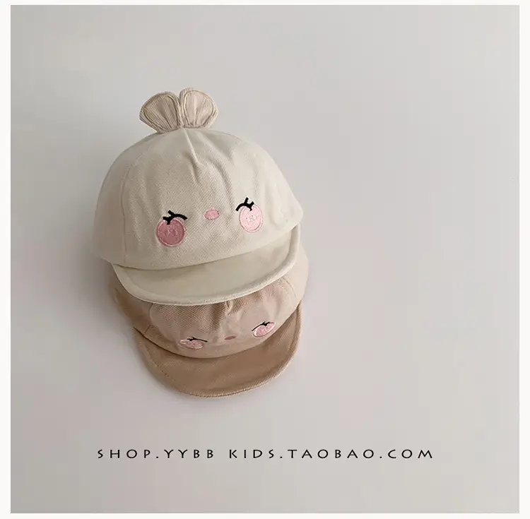 Baby Peaked Cap for Baby Girls Pink White Winter Windproof — feature 3
