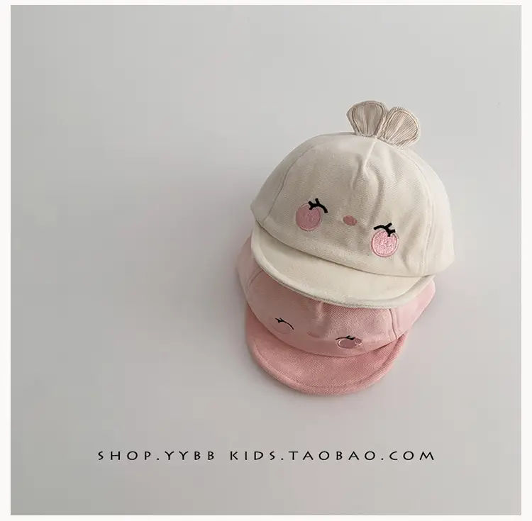 Baby Peaked Cap for Baby Girls Pink White Winter Windproof — feature 6