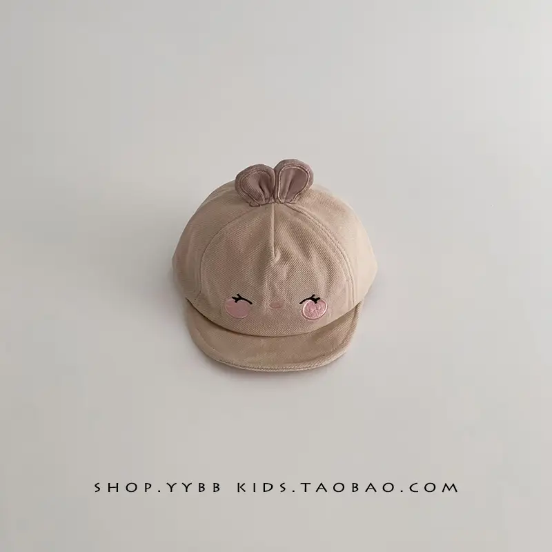 Baby Peaked Cap for Baby Girls Pink White Winter Windproof - Image 2