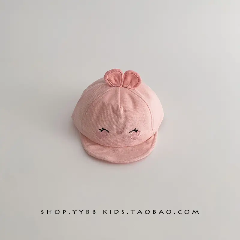 Baby Peaked Cap for Baby Girls Pink White Winter Windproof - Image 3