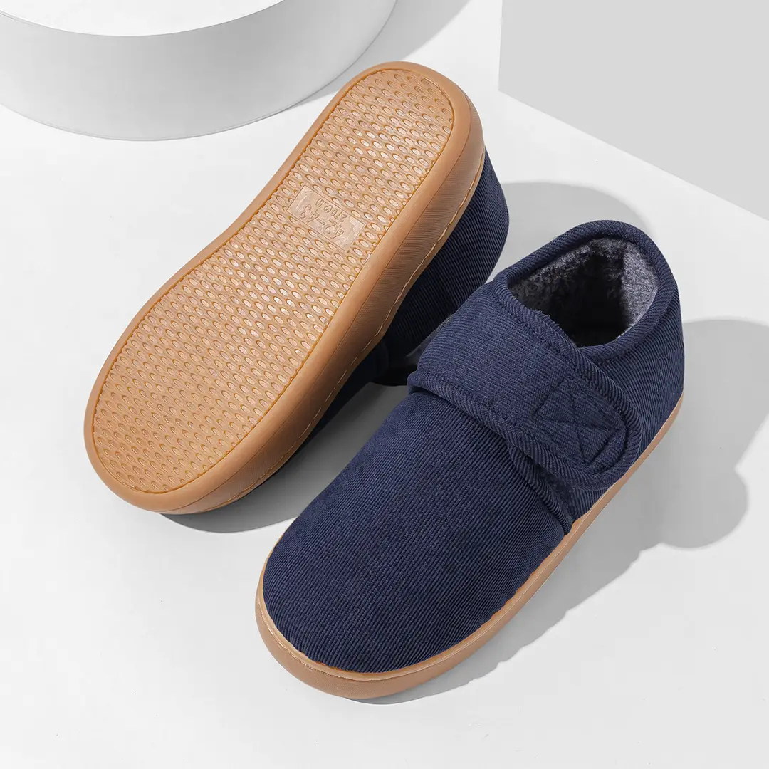 Men's Winter Cotton Slippers, New Model for 2025, Indoor Non-Slip Warm Home Slippers for Couples, Closed Heel, Soft Sole, Winter Style, Plush Slippers - Image 5