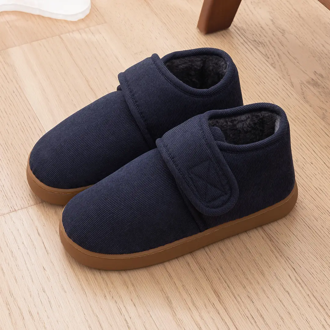Men's Winter Cotton Slippers, New Model for 2025, Indoor Non-Slip Warm Home Slippers for Couples, Closed Heel, Soft Sole, Winter Style, Plush Slippers - Image 3