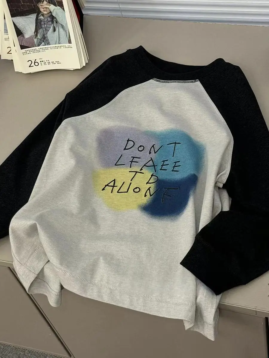 Boys T-Shirt Cotton Raglan Sleeve Long Sleeve - Image 3