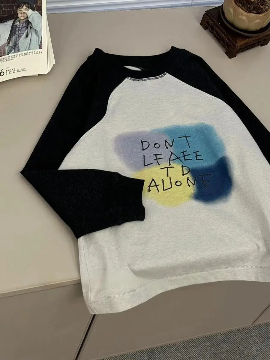Boys T-Shirt Cotton Raglan Sleeve Long Sleeve - Image 4
