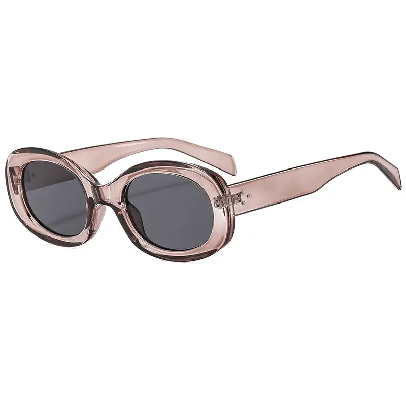 New Retro Black Oval Sunglasses for Women - Image 5