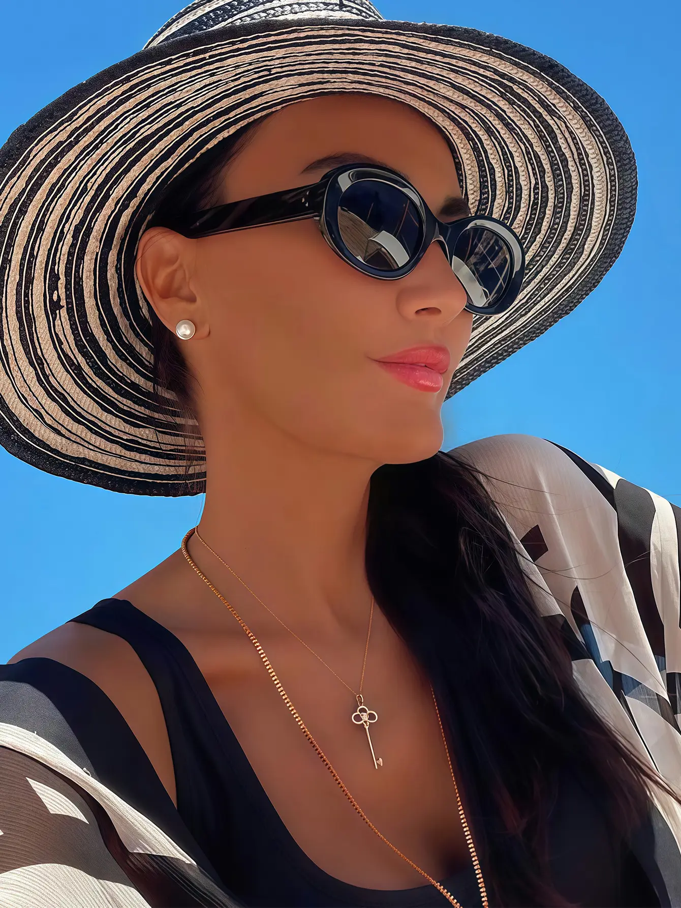 New Retro Black Oval Sunglasses for Women — feature 1