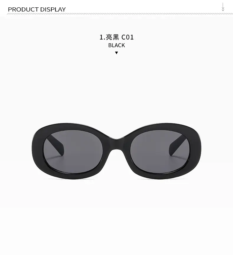 New Retro Black Oval Sunglasses for Women — feature 11