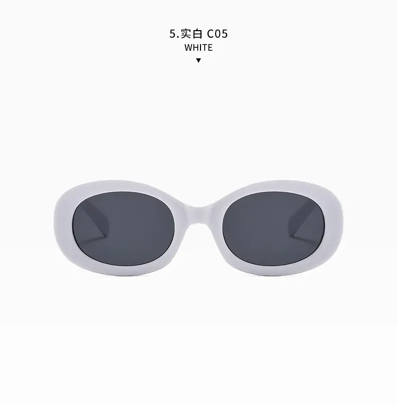 New Retro Black Oval Sunglasses for Women — feature 19