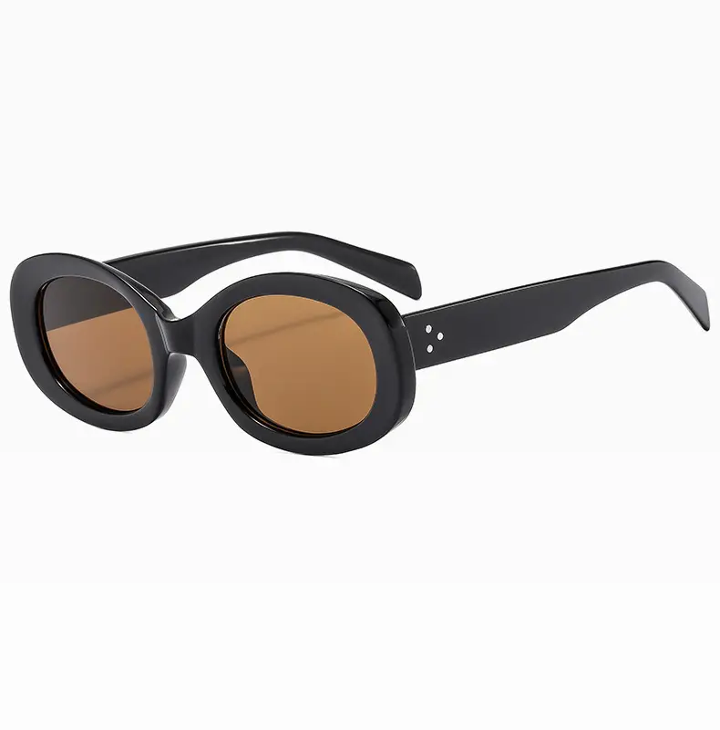 New Retro Black Oval Sunglasses for Women — feature 22