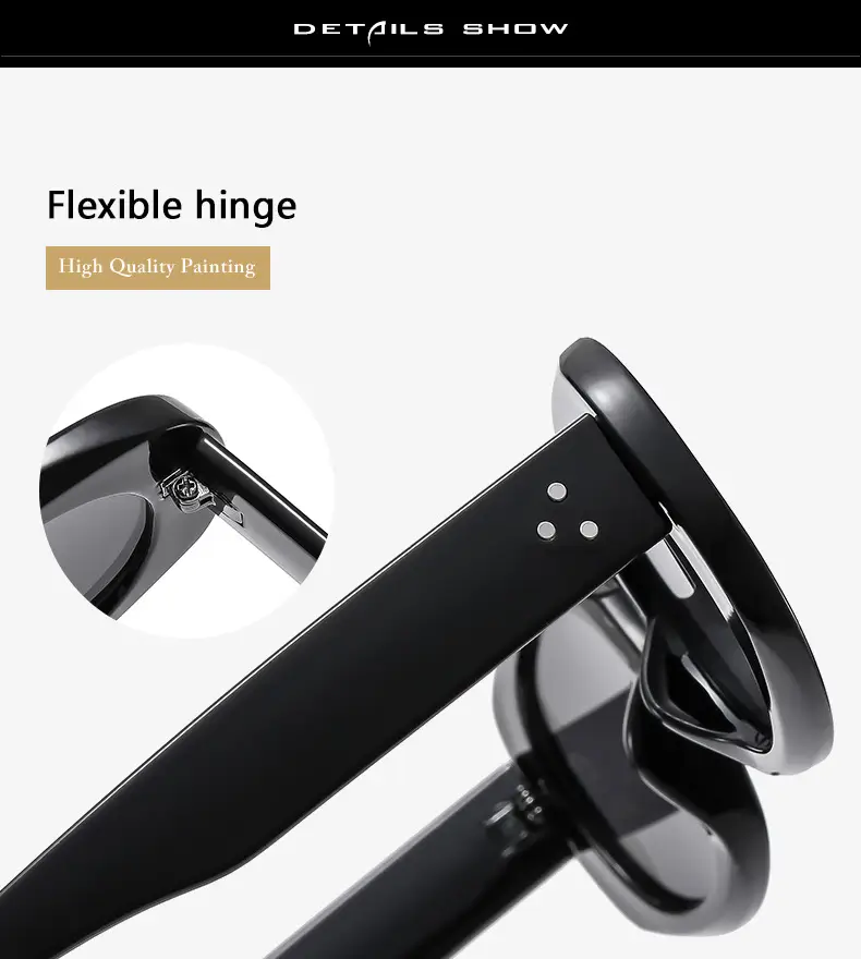 New Retro Black Oval Sunglasses for Women — feature 6