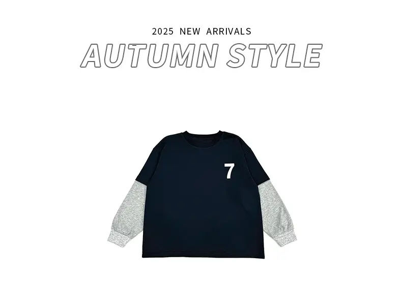 Kids Korean Style 2-Piece T-Shirt Set Grey Brown — feature 2