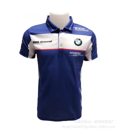 Short-Sleeved Men's Polo Mountain Biking Clothing, Off-Road Motorcycle Downhill Clothing, Breathable for Summer, Available for Customization