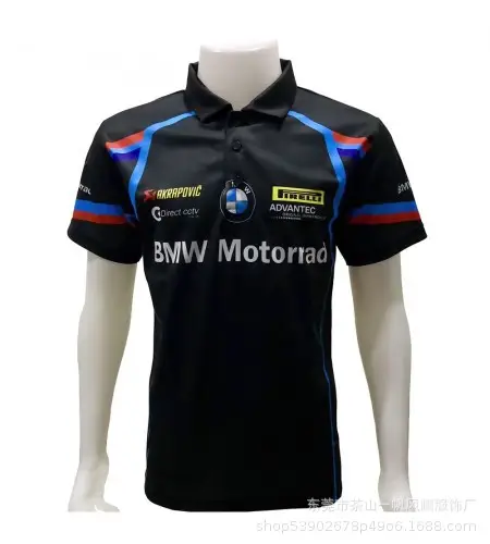 Short-Sleeved Men's Polo Mountain Biking Clothing, Off-Road Motorcycle Downhill Clothing, Breathable for Summer, Available for Customization