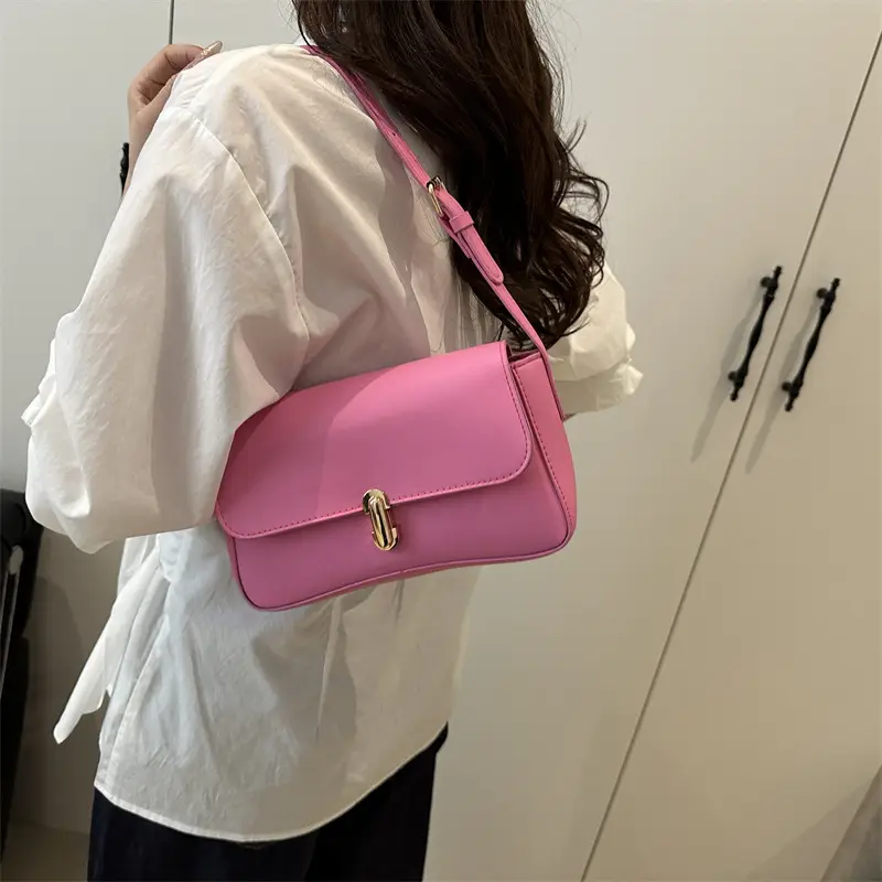 Women's 2025 Summer Lock Shoulder Bag Set of 4 - Image 7