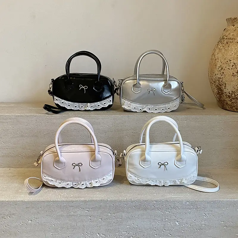 White Lace Handbag for Women 2025 Summer