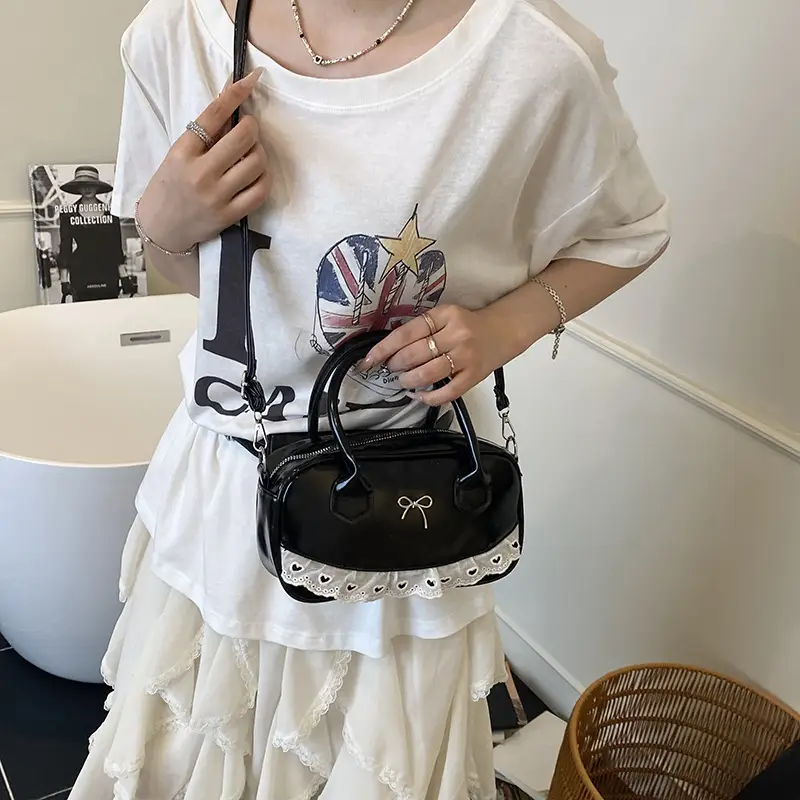 White Lace Handbag for Women 2025 Summer