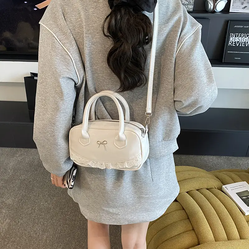 White Lace Handbag for Women 2025 Summer