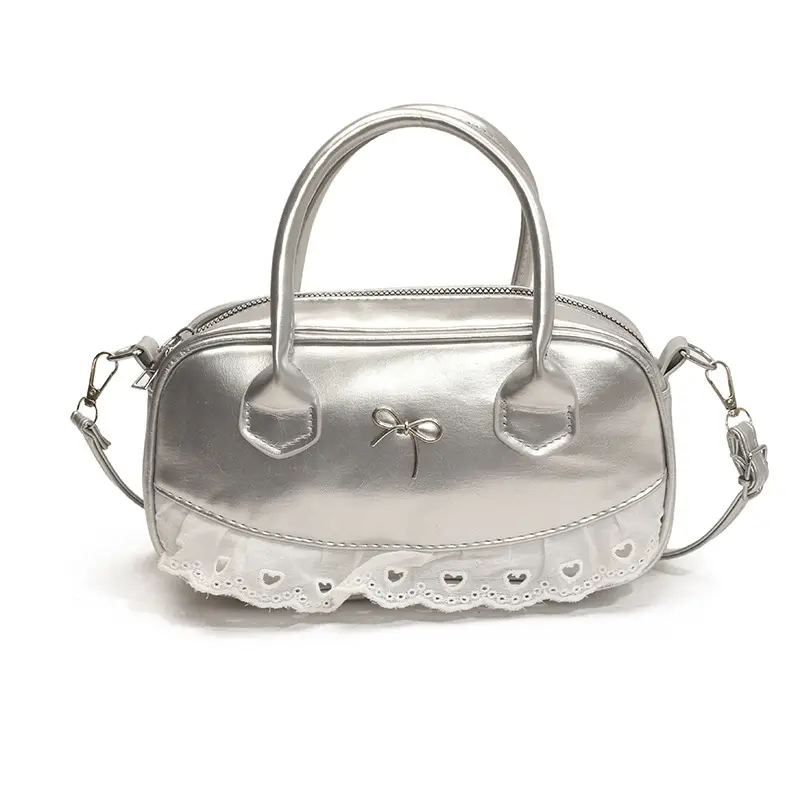 White Lace Handbag for Women 2025 Summer