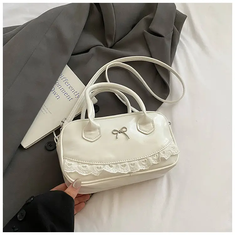 White Lace Handbag for Women 2025 Summer