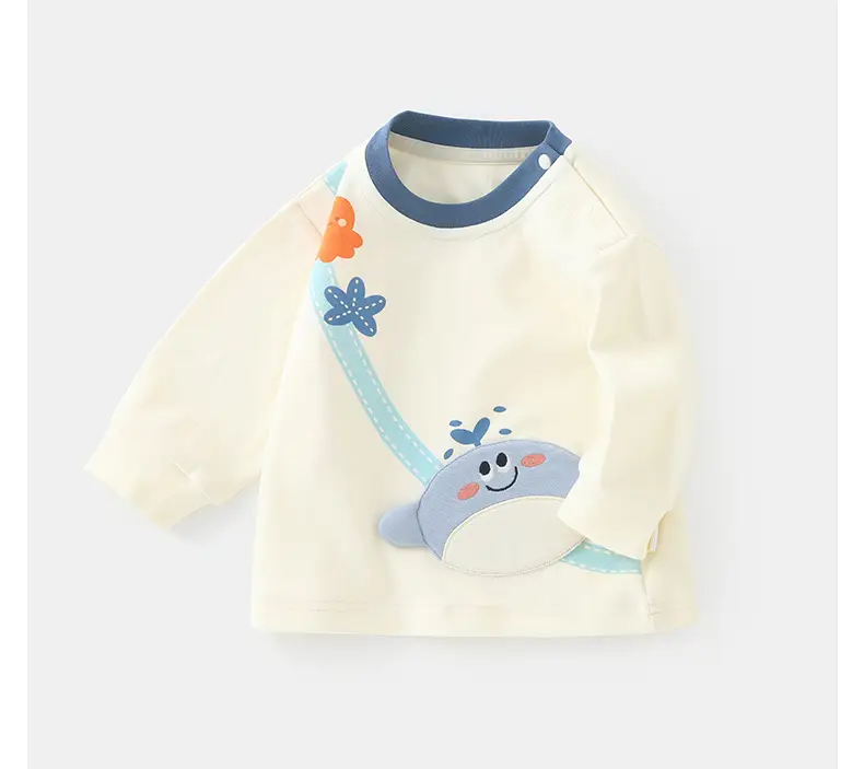 Duuduu Baby Girl Long Sleeve T-Shirt Cream — feature 12