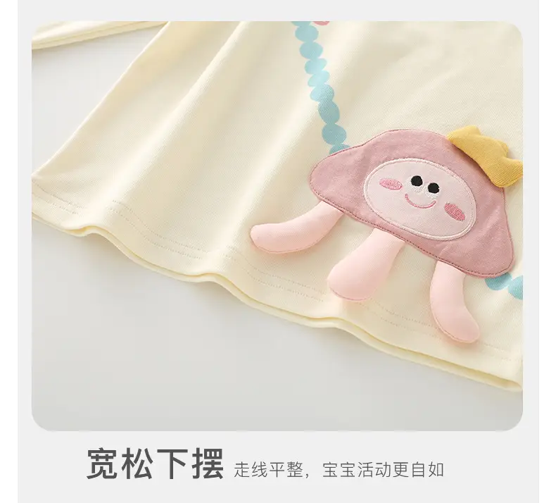 Duuduu Baby Girl Long Sleeve T-Shirt Cream — feature 31