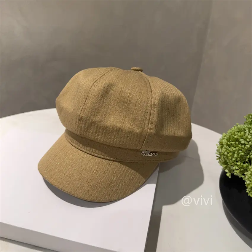 Korean Niche Thin Cap for Women Black Wide Bristle - Image 4