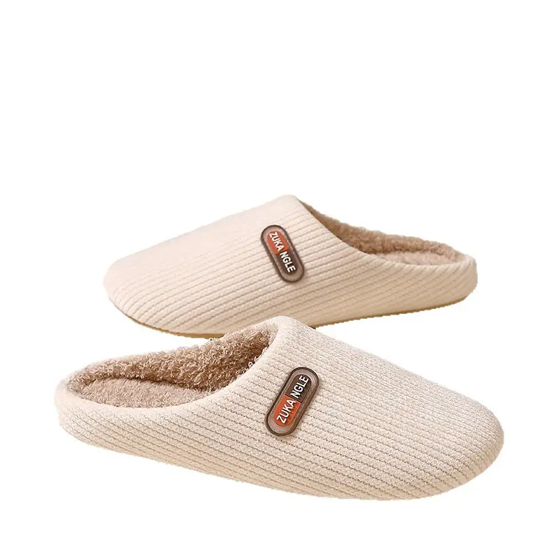Cixi Cotton Slippers for Men, Spring, Autumn and Winter, Indoor and Home Use, Non-Slip, Warm, Home Couple, Winter Plush, Women - Image 9
