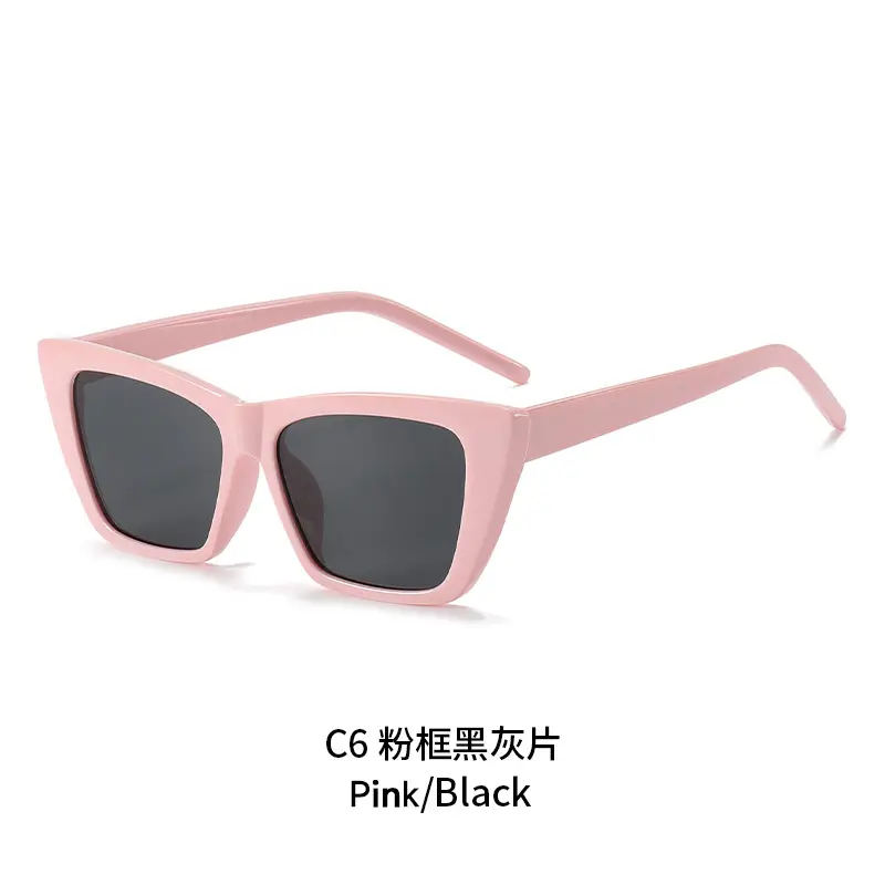 Women Cat-Eye Sunglasses Off-White Black - Image 10