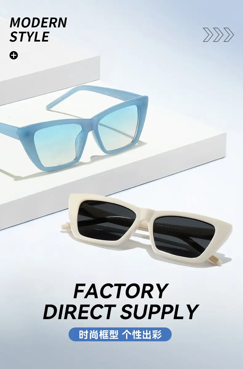 Women Cat-Eye Sunglasses Off-White Black β feature 1