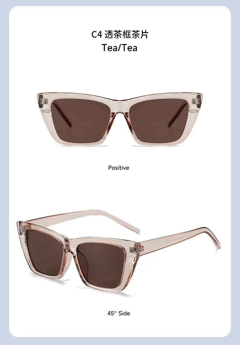 Women Cat-Eye Sunglasses Off-White Black β feature 14