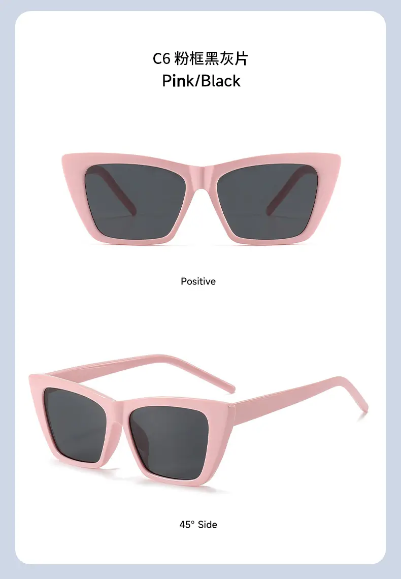 Women Cat-Eye Sunglasses Off-White Black β feature 15
