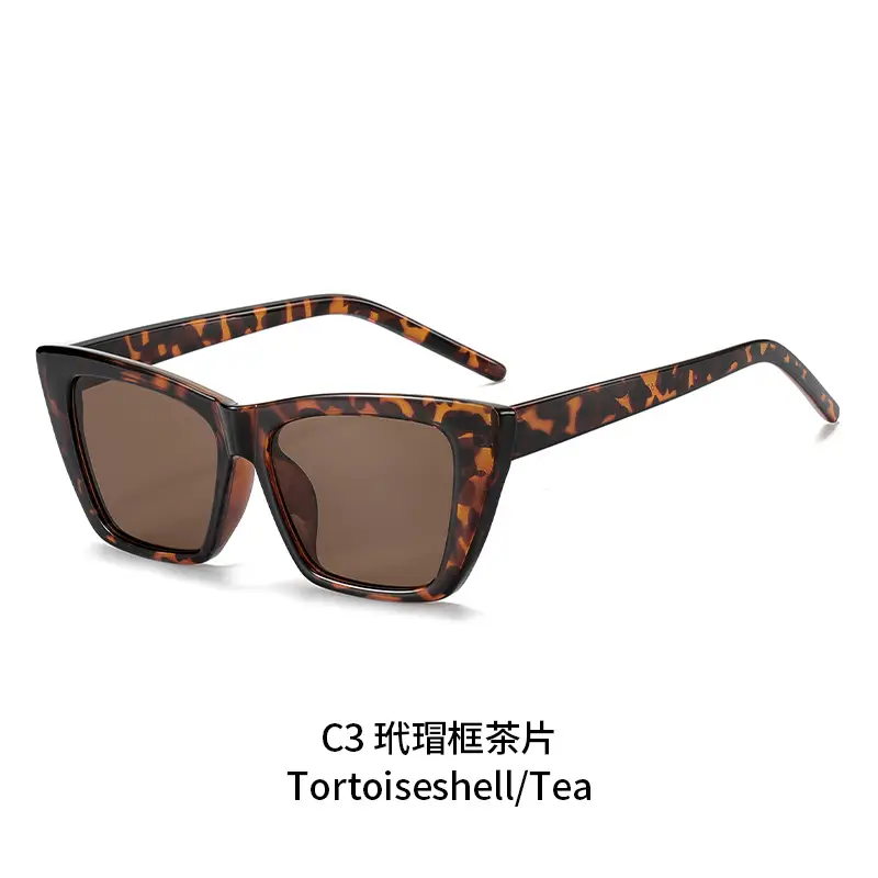 Women Cat-Eye Sunglasses Off-White Black - Image 3