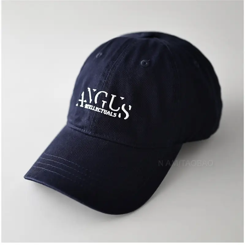 Navy Blue Letter Embroidered Cap for Men Women - Image 3