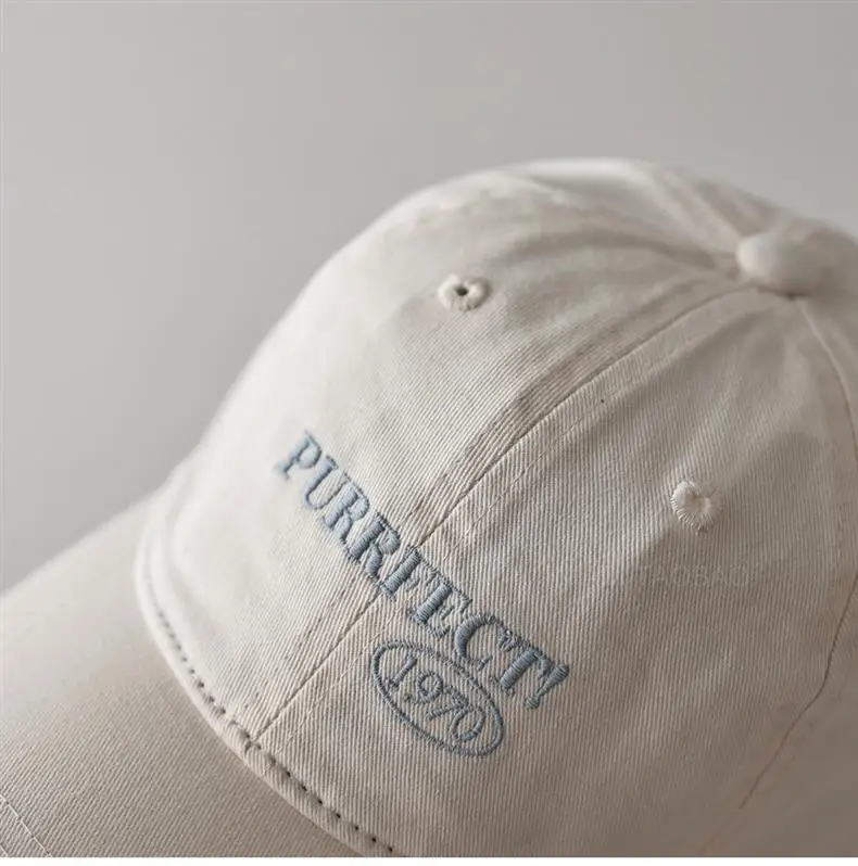 Navy Blue Letter Embroidered Baseball Cap with 1950 Logo — feature 13