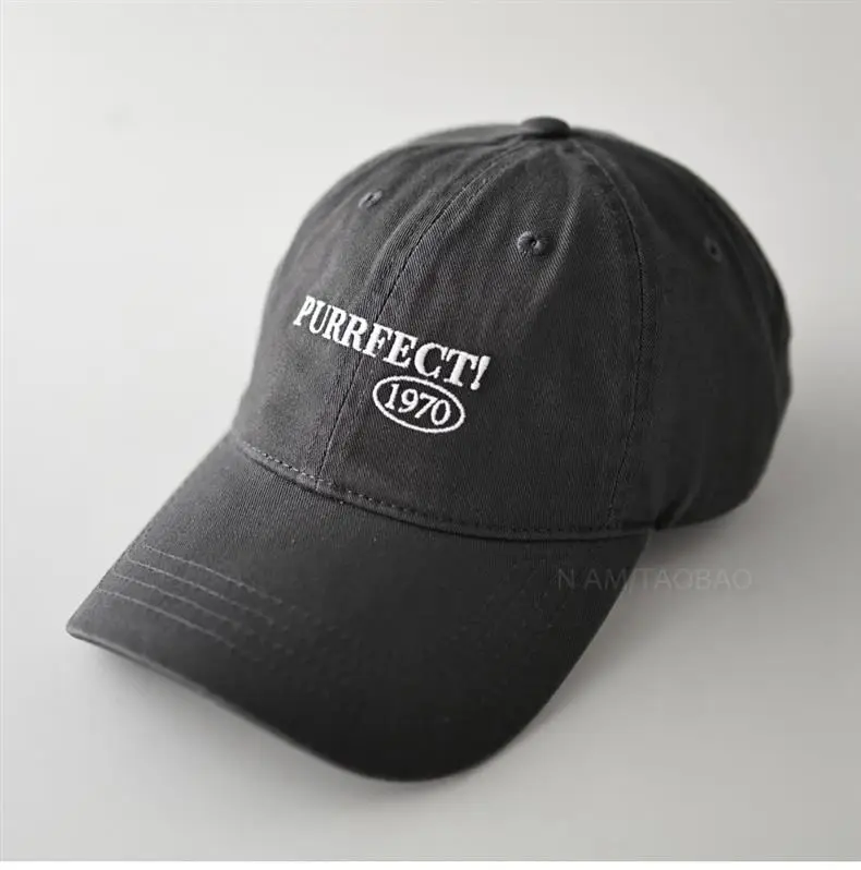Navy Blue Letter Embroidered Baseball Cap with 1950 Logo — feature 5