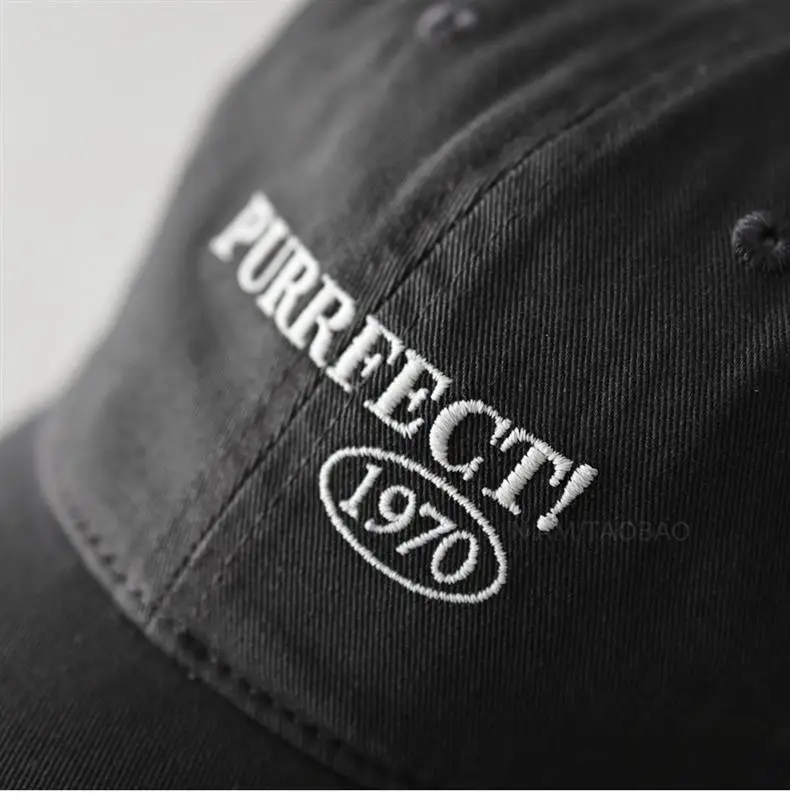 Navy Blue Letter Embroidered Baseball Cap with 1950 Logo — feature 7