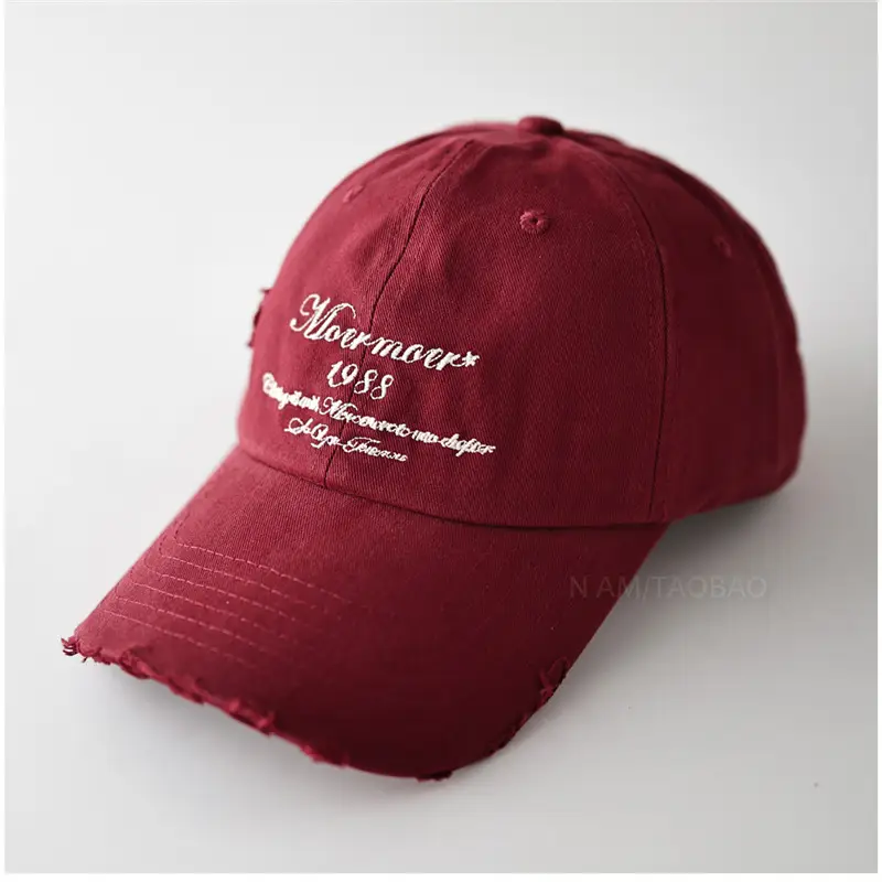 Maroon Embroidered Baseball Cap for Men Women - Image 4