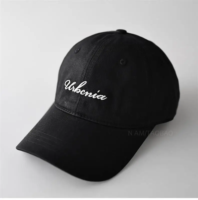 Minimalist Letter Embroidery Baseball Cap Unisex Solid Beige — feature 2