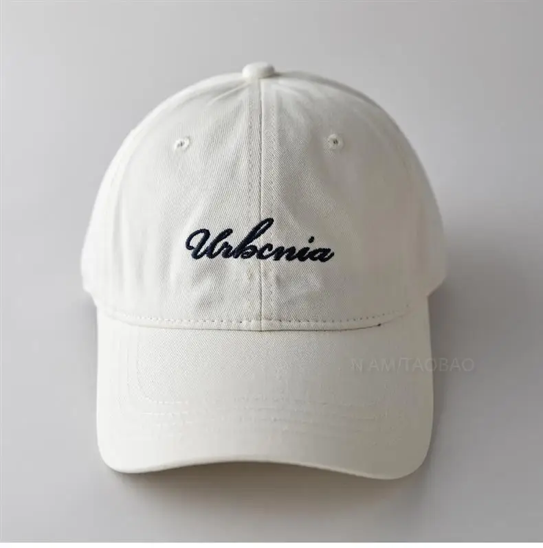 Minimalist Letter Embroidery Baseball Cap Unisex Solid Beige — feature 8