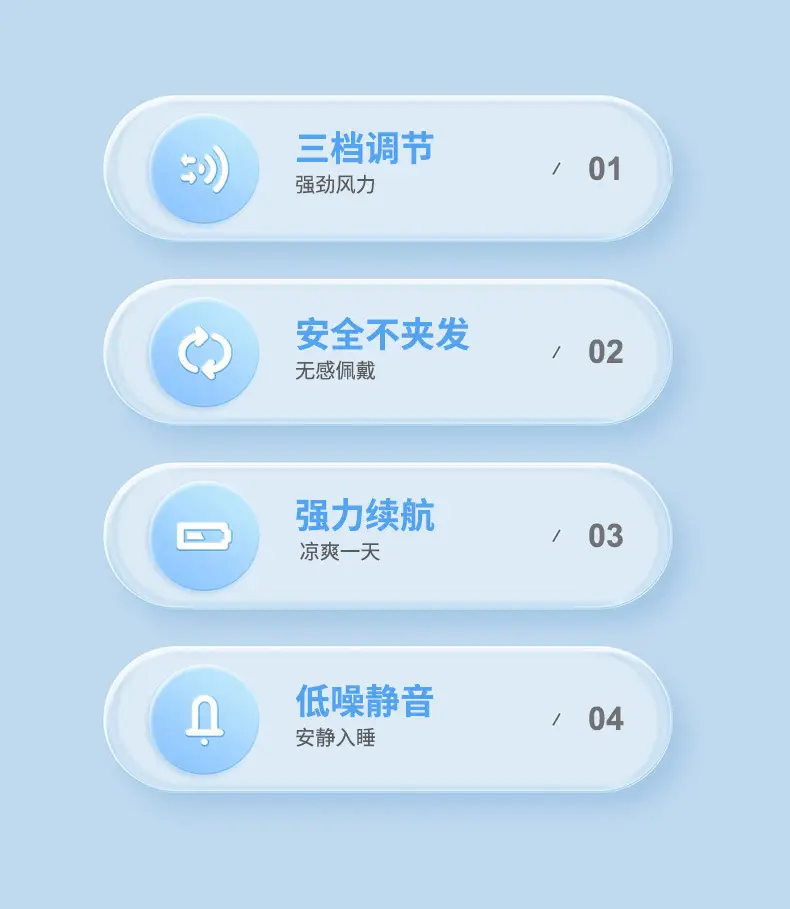 Hanging Neck Fan Mini USB Small Fan Rechargeable Long Battery Life Portable Silent Neck Gift Summer Electrical Appliance — feature 6