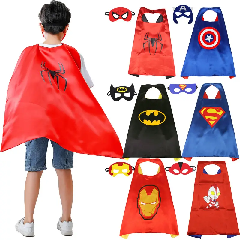 Halloween Kidsren's Performance Hero Cloak Adult Spider-Man Superman Captain America Batman Iron Man Cloak