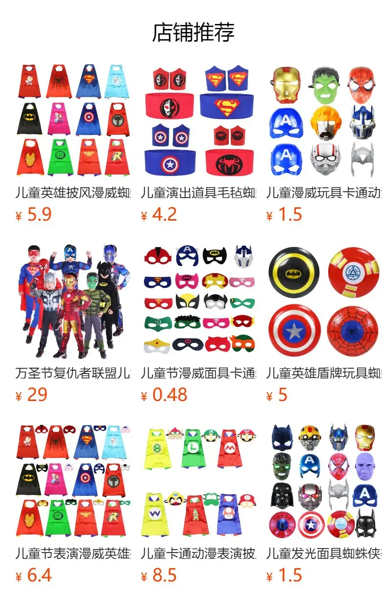 Halloween Kidsren's Performance Hero Cloak Adult Spider-Man Superman Captain America Batman Iron Man Cloak — feature 8