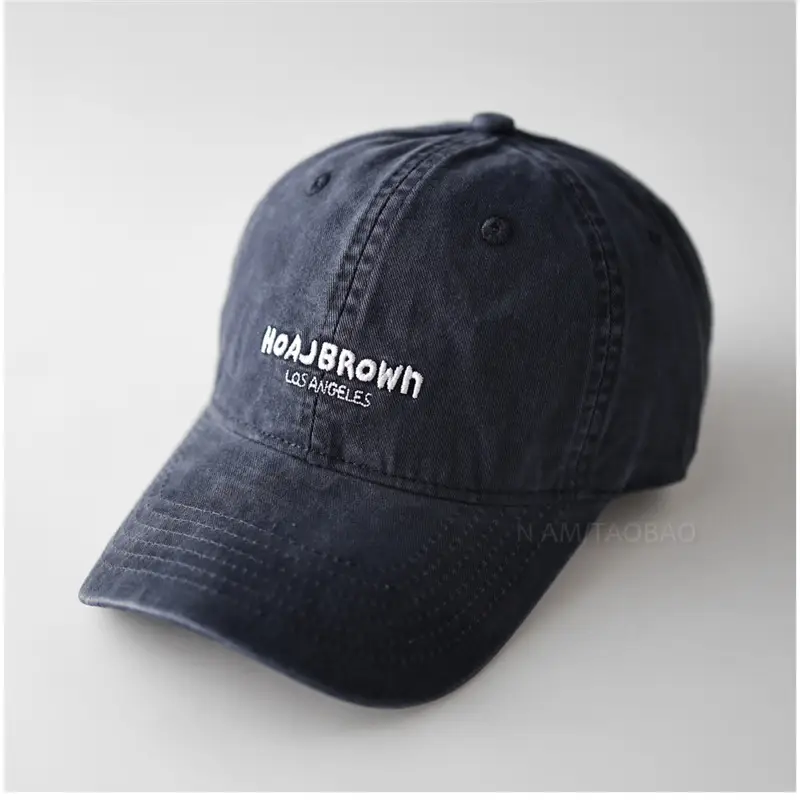 Black Korean Style Letter Embroidery Baseball Cap for Men Women - Image 10