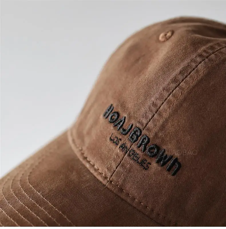 Black Korean Style Letter Embroidery Baseball Cap for Men Women — feature 13