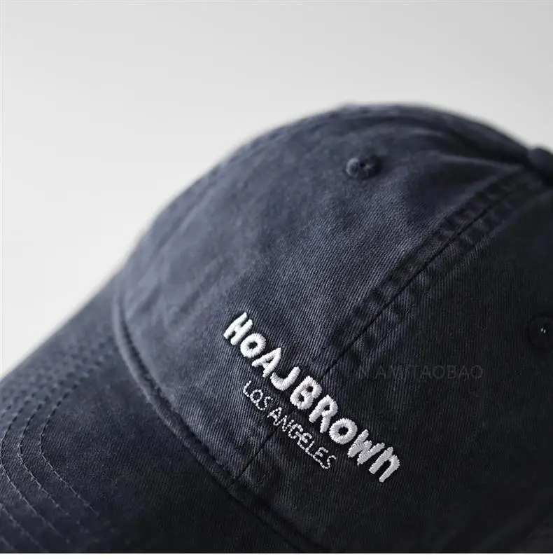 Black Korean Style Letter Embroidery Baseball Cap for Men Women — feature 15