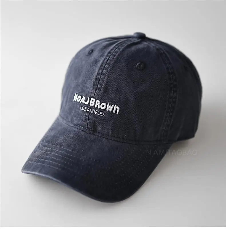 Black Korean Style Letter Embroidery Baseball Cap for Men Women — feature 2