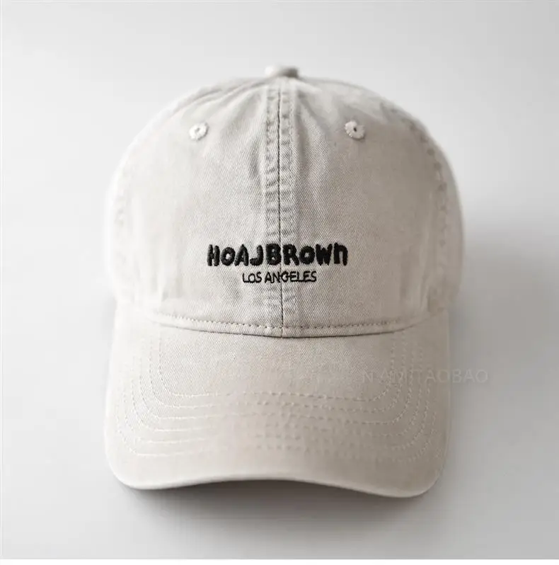 Black Korean Style Letter Embroidery Baseball Cap for Men Women — feature 7
