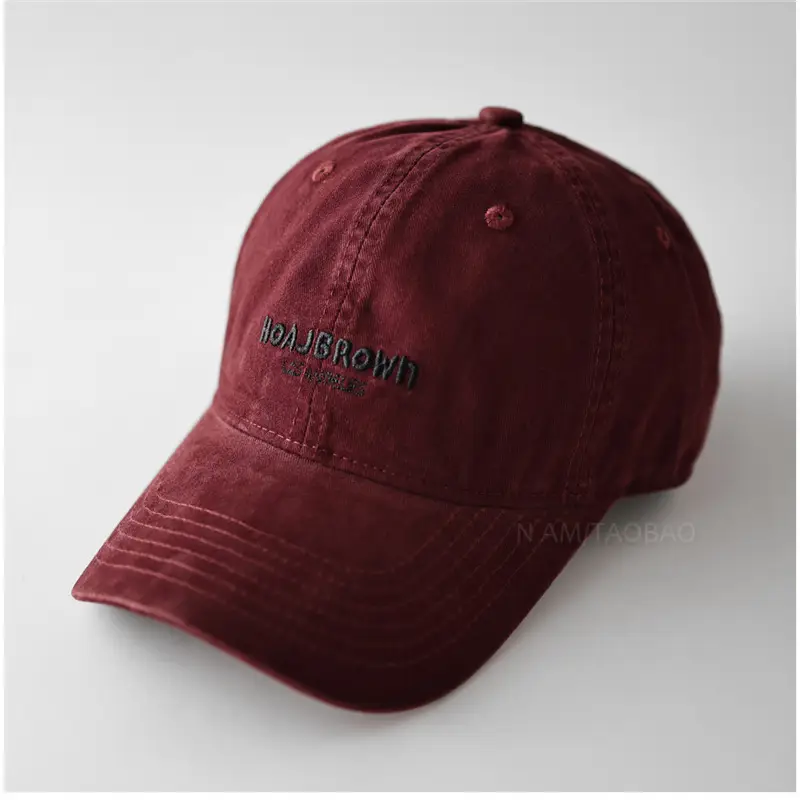 Black Korean Style Letter Embroidery Baseball Cap for Men Women - Image 3