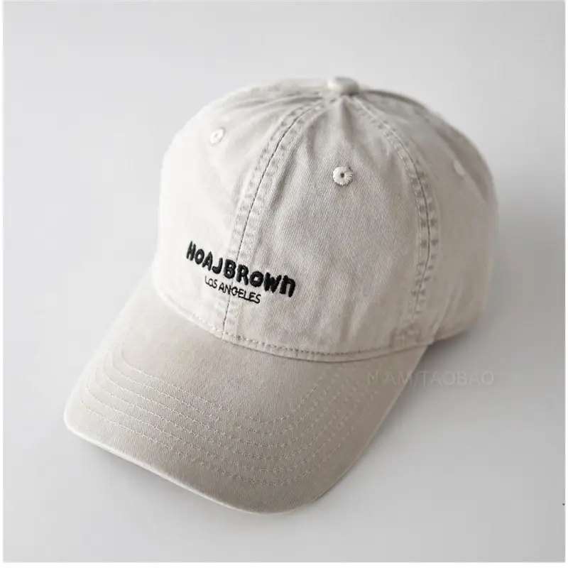 Black Korean Style Letter Embroidery Baseball Cap for Men Women - Image 4
